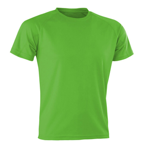 เสื้อยืดคอกลมแขนสั้นผู้ชาย แห้งเร็ว สีพื้น ทรงปกติ สวมใส่สบาย ผ้าถัก โพลีเอสเตอร์ 100% สีเหลือง - Product Image 4