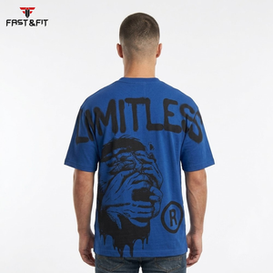 T-shirts pour hommes tendance, de style streetwear, surdimensionnés, imprimés avec un logo personnalisé, fabriqués par des professionnels - Product Image 5