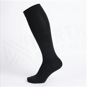 <b>Knee</b> <b>High</b> <b>Socks</b> Solid Black Breathable Knitted for Adults Casual Wear - Product Image 3