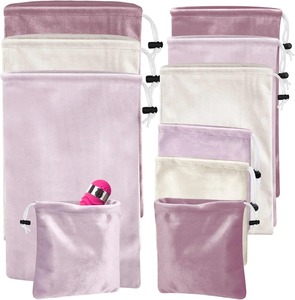 Sac à poussière en satin de luxe personnalisé avec cordon de serrage et logo imprimé pour l'emballage de bijoux, emballage cadeau, fabricant OEM ODM - Product Image 1