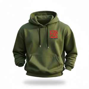 Sudadera con capucha verde para hombre, talla grande, peso pesado, para invierno y uso casual, sudadera con capucha para hombre, color personalizado, proveedor directo de fábrica, hecho en Pakistán. - Product Image 1
