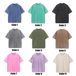 T-shirt personnalisé pour homme, effet délavé, streetwear, hip hop, 100% coton, avec logo, surdimensionné, vintage - Product Image 3