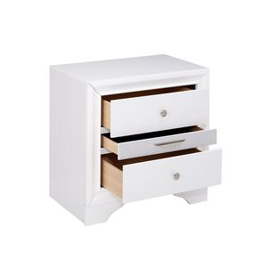 Comodino bianco con 2 cassetti e 1 cassetto per gioielli - Product Image 4