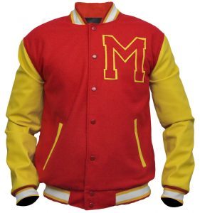 ผู้ผลิตแจ็คเก็ต Letterman สีชมพูสดแบบ OEM ODM ตัวเสื้อทำจากผ้าขนสัตว์ แขนเสื้อทำจากหนังสีดำ สไตล์วิทยาลัย - Product Image 5
