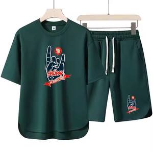 Top Quality Summer Wear 200 GSM Cotton Men's T-<b>Shirt</b> & Short Set Streetwear 2 Piece Printed <b>Y2K</b> Tee <b>Shirt</b> Short Sets for Men - Product Image 3