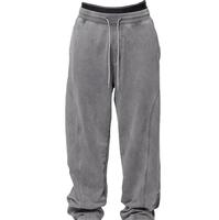 Pantalon de survêtement en coton kaki pour homme, taille élastique avec cordon de serrage, décontracté, pour l'automne, vente en gros