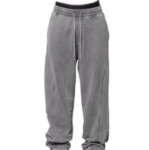 <b>Men's</b> Khaki Cotton Sweatpants Elastic Waist Drawstring Casual Pants Autumn Wear Wholesale - Product Image 6
