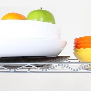 Assembly Floor Standing Silver Carbon Steel Storage <b>Rack</b> for <b>Dishes</b> & Plates Changeable Design - Product Image 5