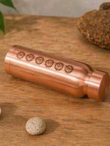 BURAQ HANDICRAT Copper Water <b>Bottle</b> 1L Design for Travel - Product Image 2