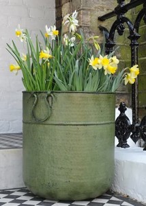 Handmade Vintage Design Classical Verdigris Metal Iron Outdoor Garden Use for <b>Plants</b> <b>Large</b> Planters Pots - Product Image 1