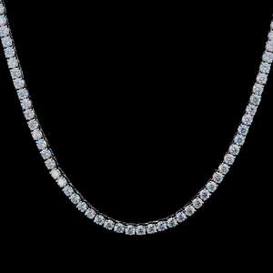 Cadena de Hip Hop de Calidad Premium, Plata de Ley S925, Diamantes Redondos de Moissanita VVS, Cadena Cubana Infinita para Hombre en Venta - Product Image 2