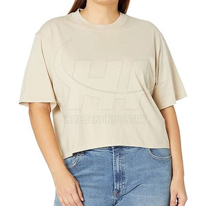 เสื้อยืดครอปท็อปผู้หญิงสำหรับใส่ทุกวัน เรียบง่าย สวมใส่สบาย เสื้อยืดครอปท็อปผู้หญิง เนื้อผ้านุ่ม เบาสบาย ทันสมัย มีสไตล์ - Product Image 4