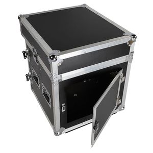 Cabinet Rack 4U 8U 12 Posti per Mixer DJ Inclinato con 4 Ruote, Nero e Argento, per Strumenti Musicali - Product Image 3