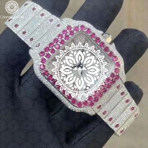 Charm_Jewells Women's Luxury Stainless Steel <b>Watch</b> 38mm Square Case Analog Quartz Sapphire Crystal Folding Clasp - Product Image 2
