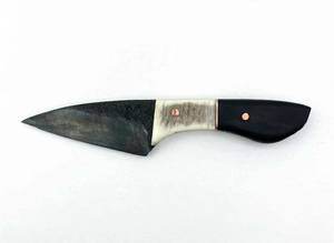 Handcrafted custom <b>profile</b> steel fixed outdoor utility <b>tool</b> with Bone and Wood Handle - Product Image 1