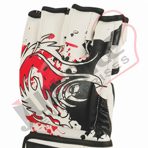 Gants de combat MMA demi-doigts personnalisés avec logo professionnel, pour adultes unisexes, très demandés, pour la boxe et les compétitions. - Product Image 4