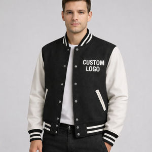 Fabricante de Chaquetas Varsity Personalizadas, Chaqueta de Béisbol Bordada con Apliques, Tela de Lana Transpirable, Proveedor Mayorista - Product Image 1