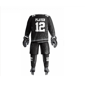 Comfortable Custom Size Ice Hockey Uniform OEM Service Sets High Quality Quick Dry Breathable Men's Adult Stock 100% Polyester - Product Image 6
