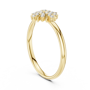 Anillo de Diamantes de Oro Sólido de 14k para Mujer, Corte Brillante Redondo, Anillo de Compromiso Clásico, Apilable, Diseño Minimalista, para Regalo - Product Image 4