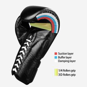 Guantes de Boxeo y Muay Thai de Piel Sintética, Transpirables, con Cordones, Personalizables, Profesionales, para Entrenamiento - Product Image 5