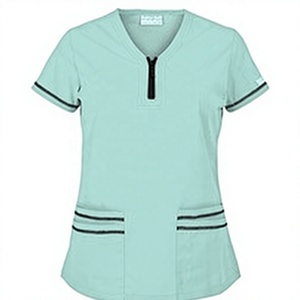 Ensemble de tunique et pantalon unisexe pour le personnel médical (médecins, infirmières) – Tenue d'hôpital à manches courtes en tricot extensible (Spandex) - Product Image 3