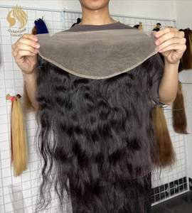 Perruques cheveux humains frontal extensions de cheveux humains droites naturelles pour femmes fournisseur vietnamien faire des perruques avec fermeture à lacet frontal - Product Image 4