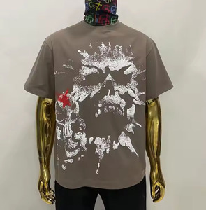 T-shirt unisexe surdimensionné à imprimé graphique, streetwear, coton épais, épaules tombantes, tee-shirt tendance, impression personnalisée - Product Image 4