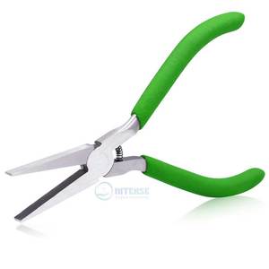 Mini Stainless Steel Needle Nose Pliers with <b>Thin</b> Serrated Jaws for Precise Jewelry Making <b>Wire</b> Looping Beading Fine Craft Work - Product Image 1