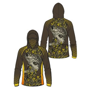 เสื้อตกปลาแบบมีฮู้ด แขนยาว กันน้ำ กันรังสียูวี แห้งเร็ว ระบายอากาศได้ดี สำหรับนักตกปลา - Product Image 1