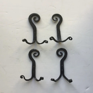 Cast Iron <b>Small</b> Single Hook hand forged wall hook - Product Image 1