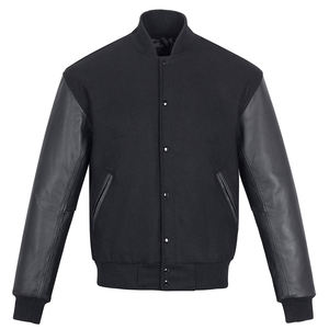 Chaqueta Varsity Personalizada de Invierno para Hombre, Estilo Urbano, Cuello Alto, Logotipo Frontal, Tejido de Lana Ecológico y Transpirable, Superventas - Product Image 1
