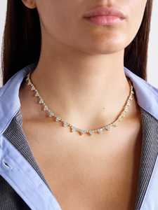 Elegante Collar Gargantilla de Diamantes Florales con Incrustaciones de Micro Pavé, Joyería de Lujo para Boda en Oro de 18K para Mujer - Product Image 5