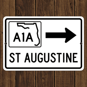 Targa Metallica Souvenir Autostradale A1A di St. Augustine, Florida - Decorazione Murale - da CIFbuy - Product Image 4