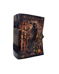 Raven Leather Grimoire Journal Handmade Vintage Gothic <b>Notebook</b> Embossed <b>Book</b> of Shadows Writing Diary Fantasy Gift for Writers - Product Image 2