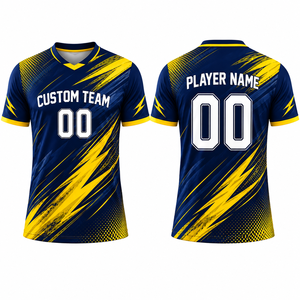 Tenue de football classique deux pièces pour homme, maillot respirant en mesh, short athlétique, vêtements d'entraînement et de match, personnalisable - Product Image 5