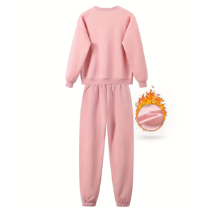 Conjunto Deportivo Unisex con Logotipo Personalizado, Pantalones Deportivos de Otoño con Patrón Sólido de Alta Calidad, 2 Piezas, 100% Algodón, Ropa Casual para Fitness - Product Image 4