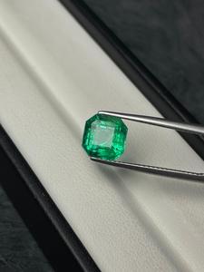 Pierre précieuse naturelle vert émeraude, taille octogonale, pour la fabrication de bijoux, prix de gros - Product Image 2