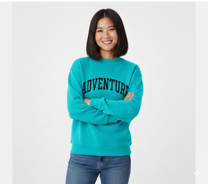 Achetez un sweat-shirt confortable à col montant pour femme, sweat-shirt de tous les jours à col montant pour femme avec logo personnalisé - Product Image 3