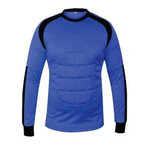 Camiseta de Portero de Fútbol Acolchada de Manga Larga Amarilla para Hombre, Cuello Redondo, Manga Completa, Ropa Deportiva de Poliéster - Product Image 6