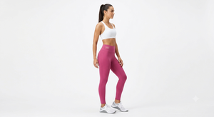 Leggings de yoga roses en spandex, élastiques, à séchage rapide, sans coutures, extensibles, compressifs, longueur intégrale, vêtements de sport pour la salle de sport, la course à pied, le tennis - Product Image 4