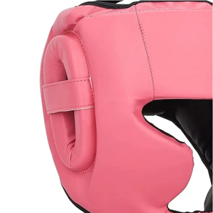 Protector de Cabeza de Boxeo Ajustable de Cuero PU Rosa con Cierre de Velcro para Adultos Unisex Verde con Ribete Dorado Equipo de Protección - Product Image 3