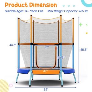 Trampolino per Bambini da 48 Pollici con Rete di Sicurezza, Prodotto per Saltare e Rimbalzare - Product Image 5