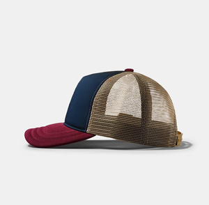 Casquette Trucker Style Vintage en Gros, Bleu Marine et Bordeaux, en Maille Respirante, Réglable avec Fermeture Snapback, pour Sports de Plein Air, Logo Personnalisé - Product Image 2