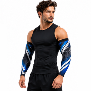 Mangas de compresión para hombre, personalizadas, para correr, ciclismo, fitness, deportes, transpirables, elásticas, para entrenamiento, atléticas, protectoras y de soporte. - Product Image 4