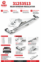 Lève-vitre avant gauche de haute qualité, référence OE 31253513, pour Volvo S40 V50 2004-2012, pièces automobiles