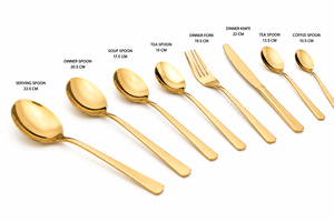 Ensemble de couverts en acier inoxydable King International, durable et élégant - fourchettes, couteaux, cuillères, design classique, cadeau d'affaires, usage quotidien - Product Image 3