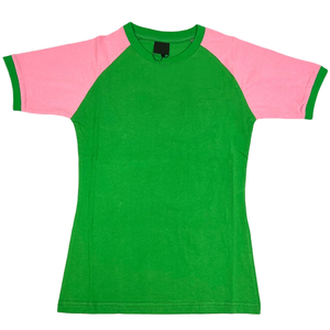 Alpha Kapa, Premium Camiseta de algodón con cuello en V para mujer, estilo de hermandad, bordado griego, ropa informal, logotipo sólido teñido - Product Image 1