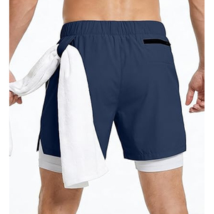 OEM <b>Men</b> 2 In 1 Athletic <b>Shorts</b> <b>Compression</b> Liner Running Gym <b>Shorts</b> With Phone Pocket Wholesale Bulk Supply - Product Image 2