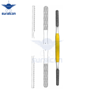 ที่ขูดจมูก Fomon ขนาด 20.5 ซม. / 8 นิ้ว แบบตรง พร้อมหัวทังสเตนคาร์ไบด์ TC ขนาด 40 x 7 มม. รุ่น Fig. 7/8 สำหรับการปรับรูปทรงกระดูกจมูกอย่างแม่นยำ - Product Image 4