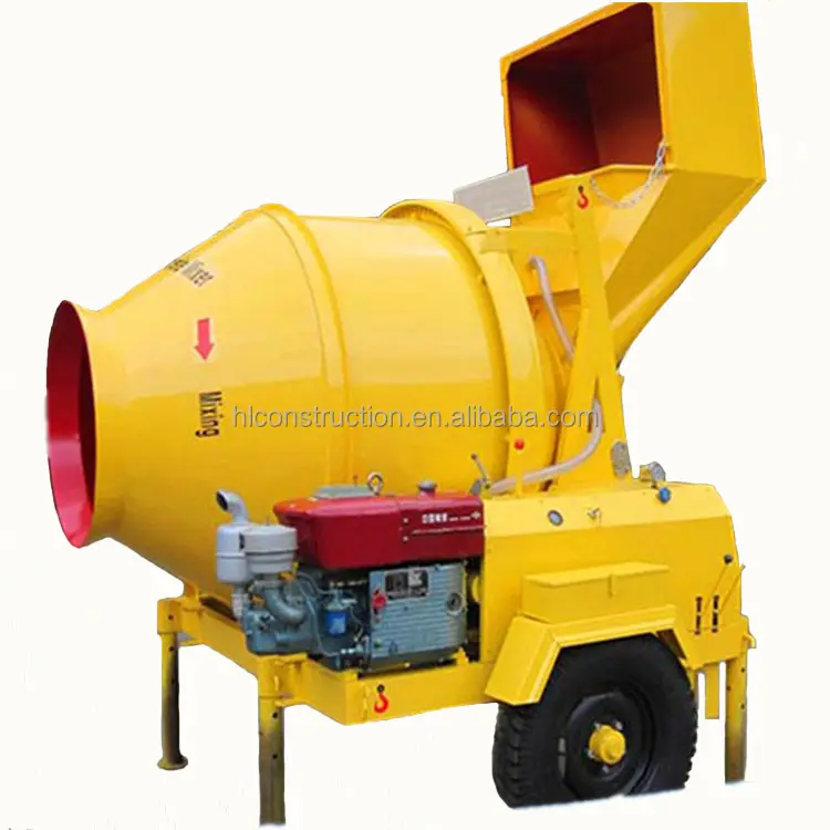 Jzr350 DIESEL Powered xi măng Mixer với đáng tin cậy động cơ và động cơ để sử dụng nhà